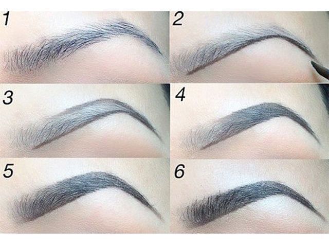 Как правильно красить брови тенями