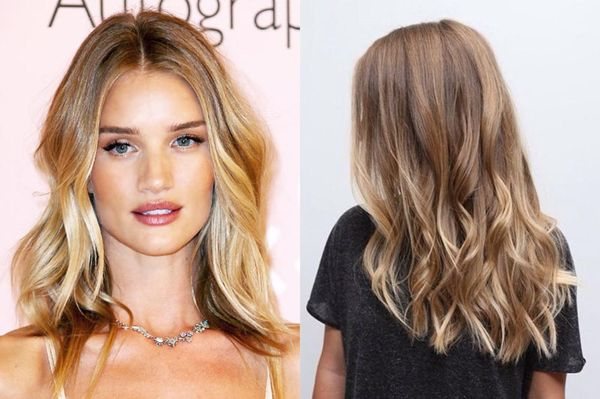 Калифорнийское мелирование на русые волосы