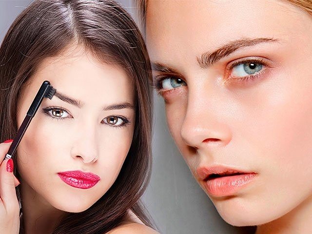 красить брови карандашом