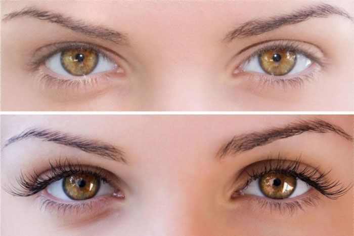 Наращивание ресниц: фото до и после