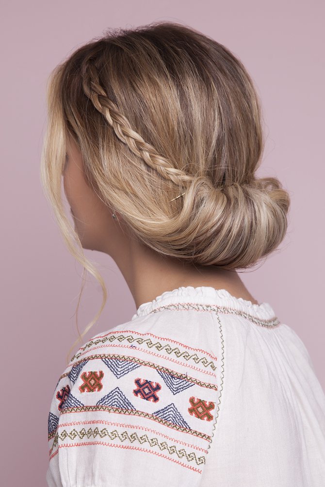 прическа корона