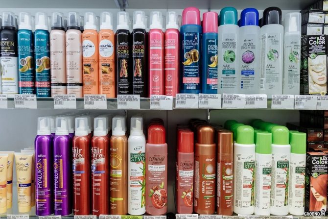 Виды лаков для волос