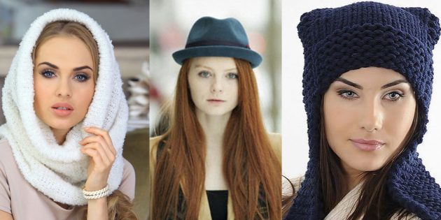 как подобрать шапку: грушевидное лицо